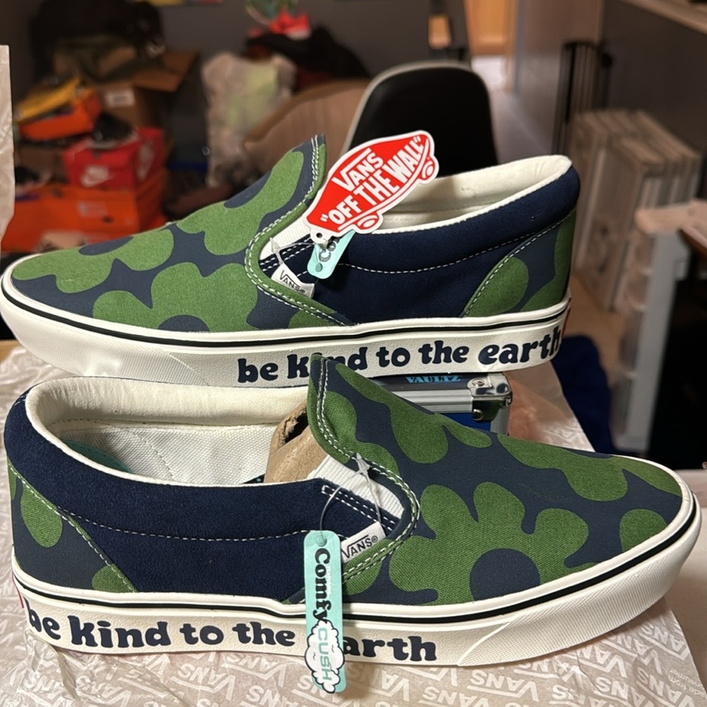 VANS COMFYCUSH SLIP ON’s Camouflage!!!!